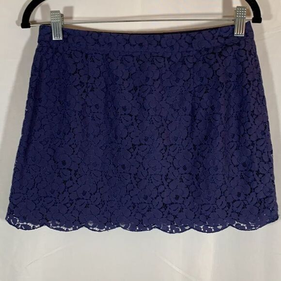 Talula Aritzia Blue Floral Lace Mini Skirt - Picture 4 of 7
